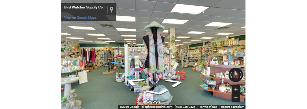 Bird Watcher Supply Company Marietta store walk through Google Maps